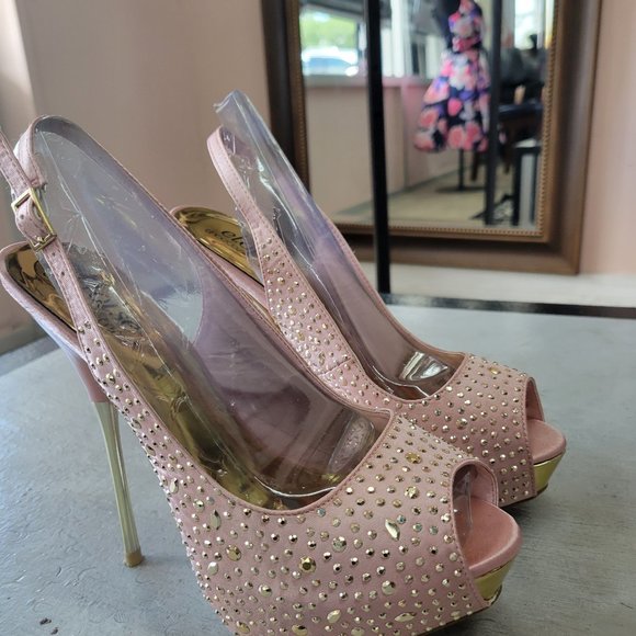 Pink Studded Heels - Picture 4 of 4